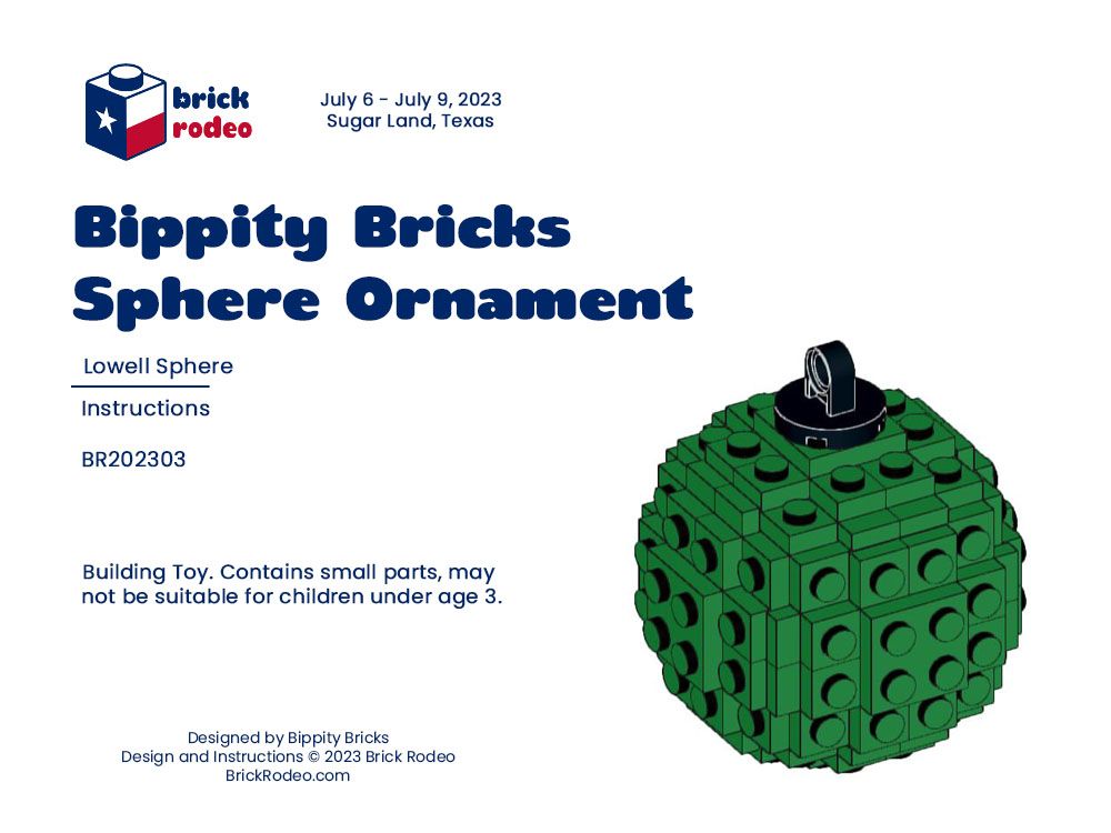Bippity Bricks Sphere Ornament